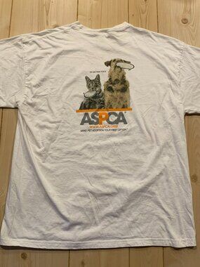 Vintage Y2K ASPCA Cat Dog Kitten Puppy Pet American Society Animals T-Shirt XL